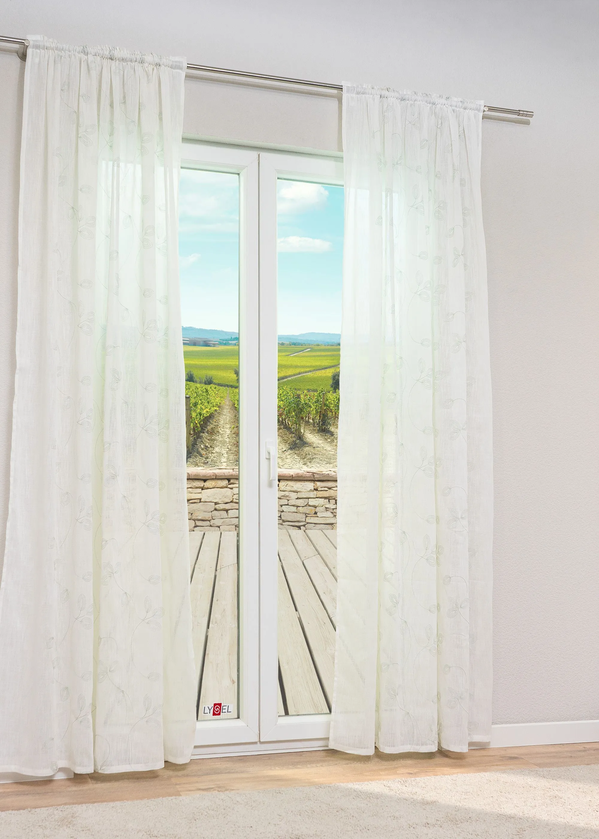 Gardine mit Vintage Motiv