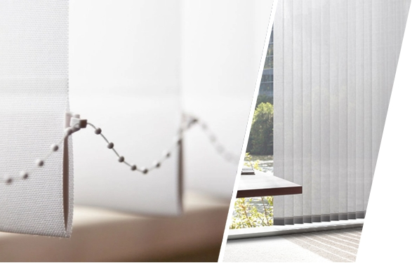 Lamellen an großflächiger Fensterfront