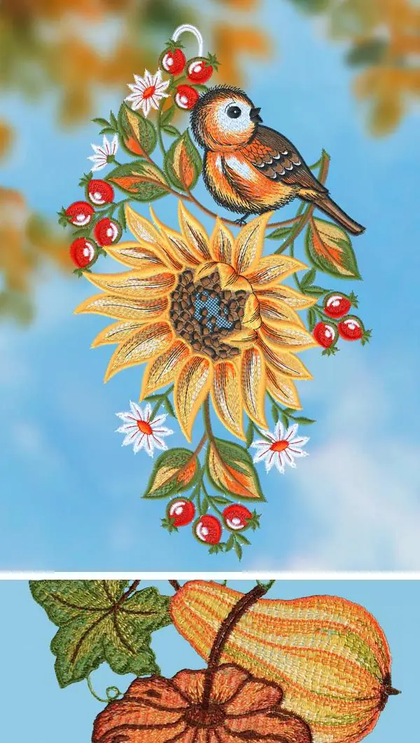 herbstliches Fensterbild