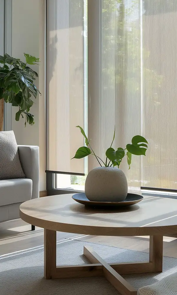 moderner lichtdurchlässiger Flächenvorhang