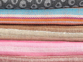 Dekorative Stoffe für Drinnen im Raumtextilienshop