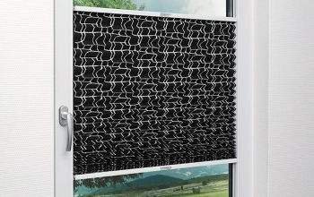 schwarzes Plissee maßgefertigt - online kaufen