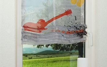 Raffgardinen Rot in Standardgrößen - online bestellen