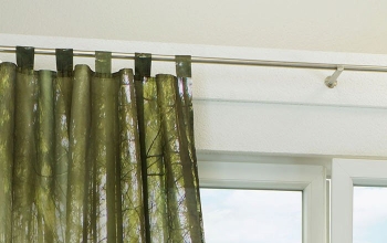 Schlaufengardine Grün, grüne Schlaufenschals - im Raumtextilienshop