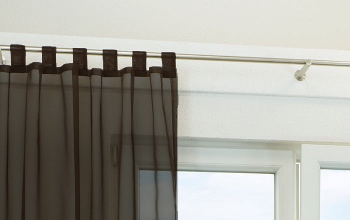 Schlaufenvorhang schwarz, Schlaufenvorhänge schwarz - im Raumtextilienshop